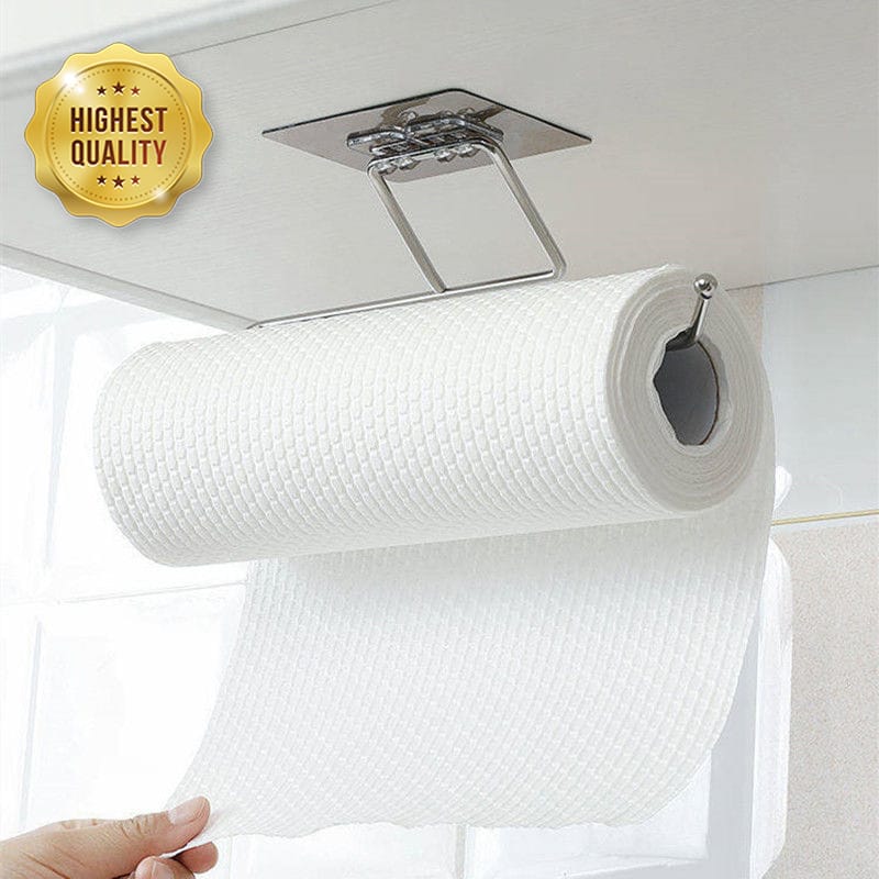 Dual Purpose Hanging Paper Towel Holder - Ideal for Bathroom