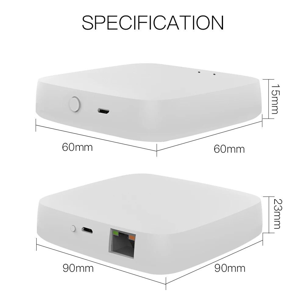 Tuya ZigBee Smart Gateway Hub - WiFi Wired or Wireless Control via SmartLife Google Alexa Apps