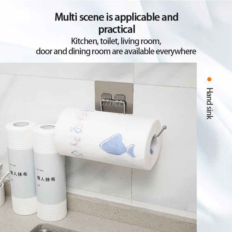 Dual Purpose Hanging Paper Towel Holder - Ideal for Bathroom