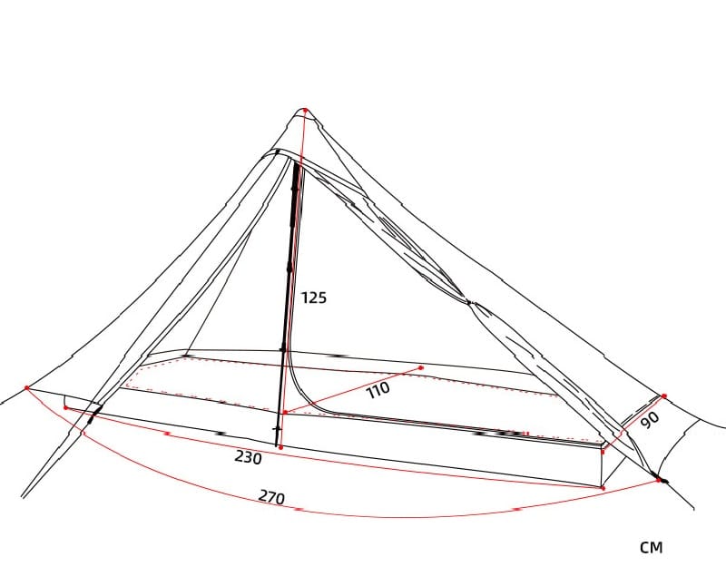 Renown 2021 NEUE VERSION Leichtes 1-Personen-Campingzelt –