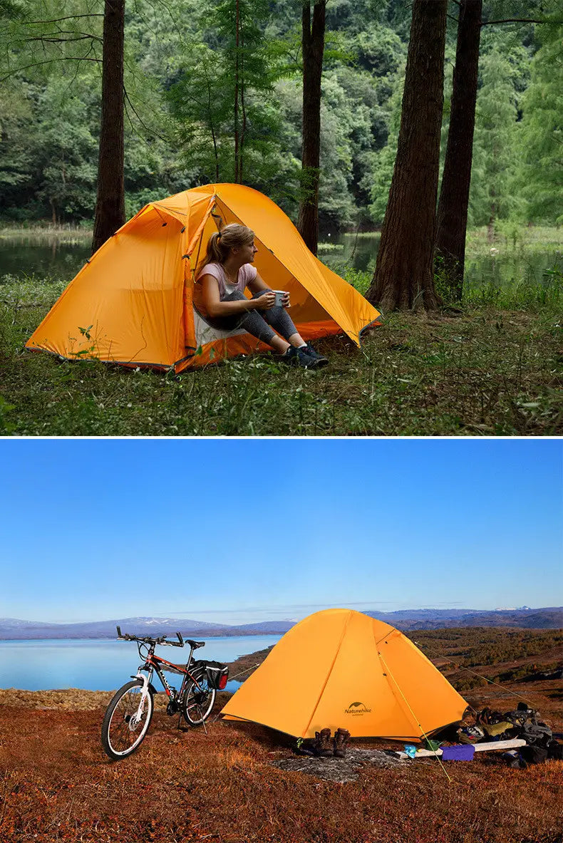 Zelt Ultraleicht Radfahren Camping Zelt 2 Personen Doppelschicht