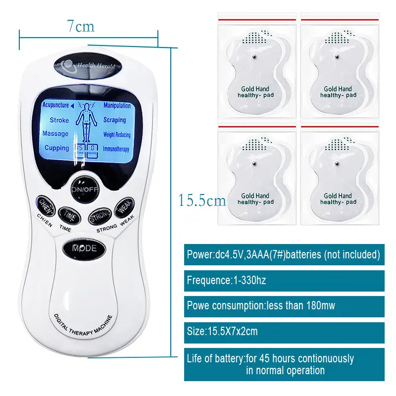 8-Elektroden-TENS-Therapiegerät zur Schmerzlinderung und für den Körper