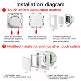 Tuya Smart Curtain Touch Switch - WiFi Motorized CurtainBlind Shutter Control via SmartLife Google Alexa Apps