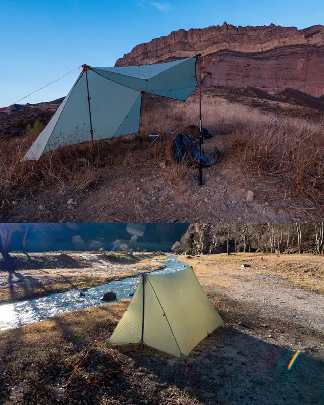 Ultraleichtes Campingzelt mit 20D Nylon-Silikonbeschichtung