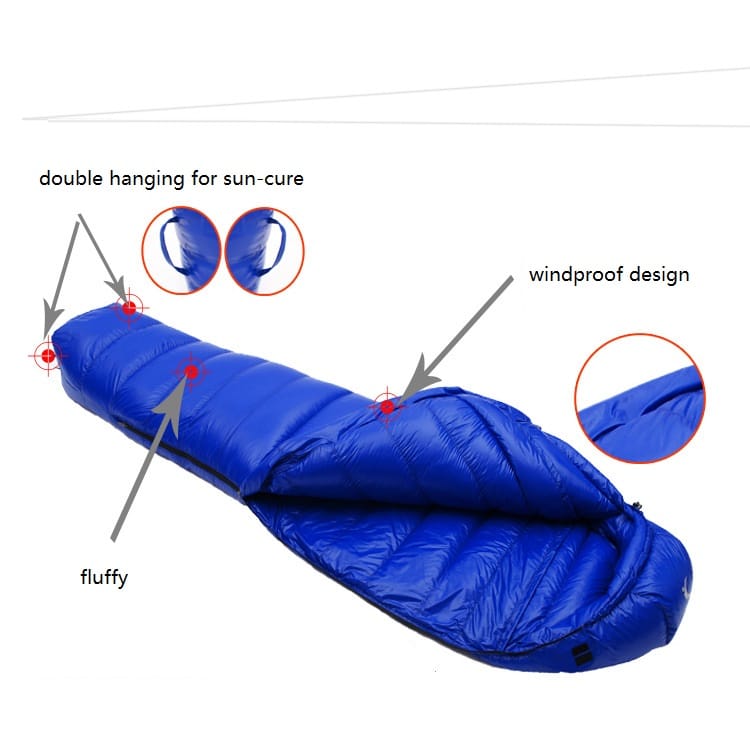 Leichter Daunenschlafsack für den ganzjährigen Camping-Winter