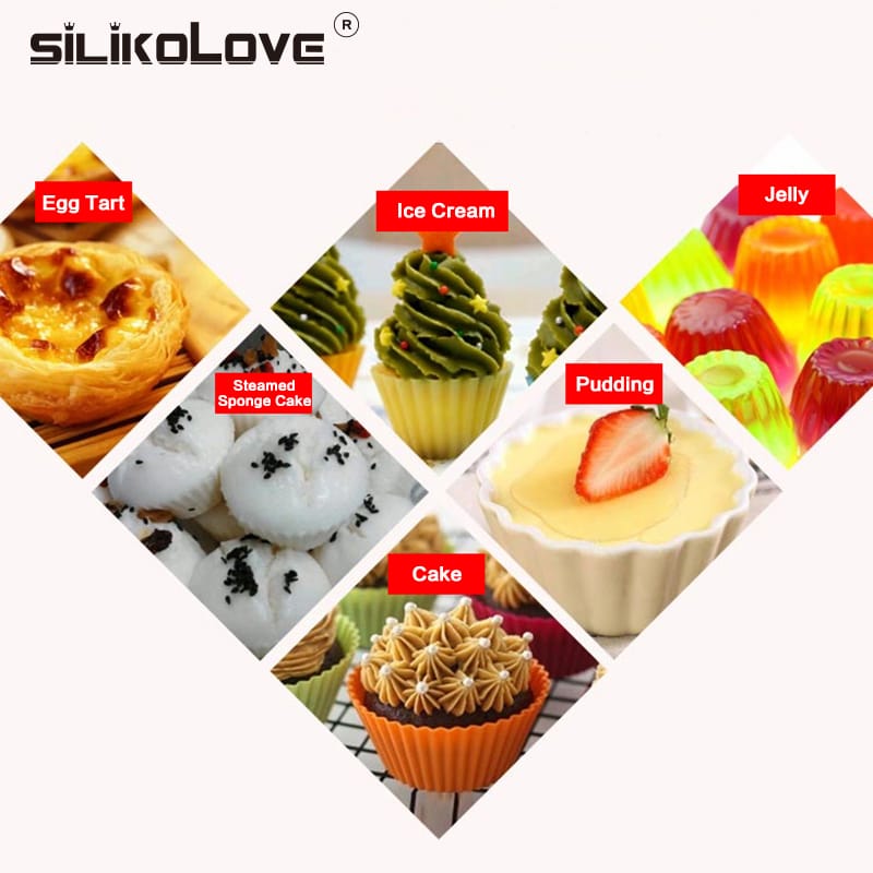 12 Stück Antihaft-Silikon-Muffinformen für Cupcakes