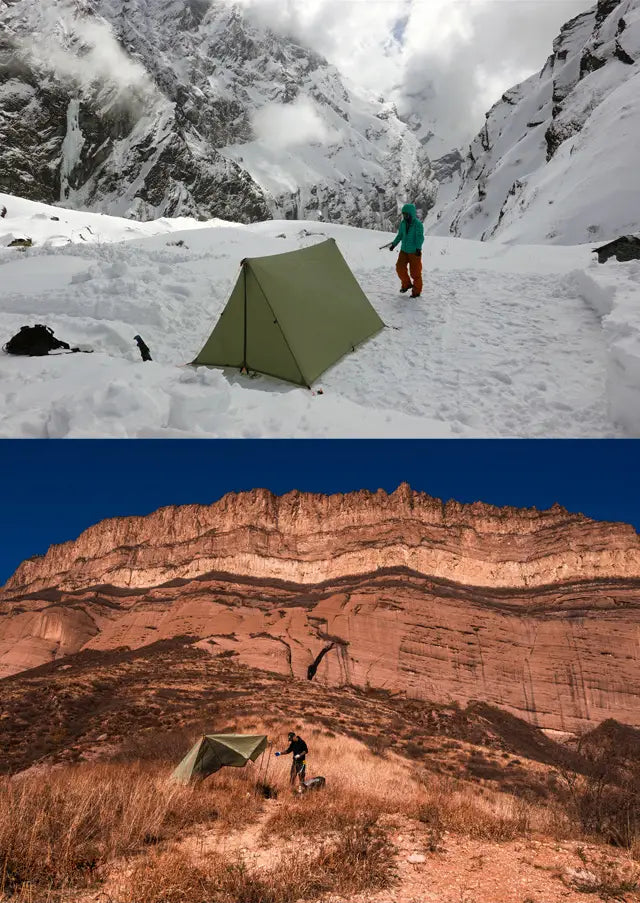 Ultraleichtes Campingzelt mit 20D Nylon-Silikonbeschichtung