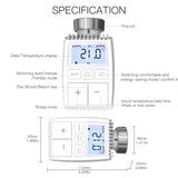 Tuya ZigBee Radiator Actuator Valve with LCD Display - WiFi Thermostat Temperature Control via SmartLife Google Alexa Apps