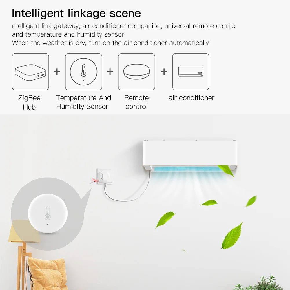 Tuya ZigBee Smart Temperature And Humidity Sensor - WiFi Monitor & Control via SmartLife Google Alexa Apps