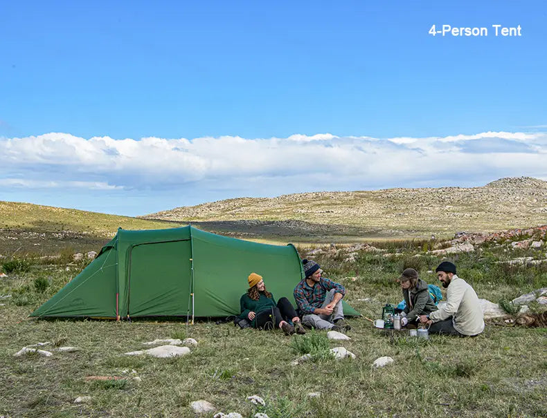 Fantastisches Opalus-Tunnel-Campingzelt für 2–4 Personen, ultraleicht, 4 Stück