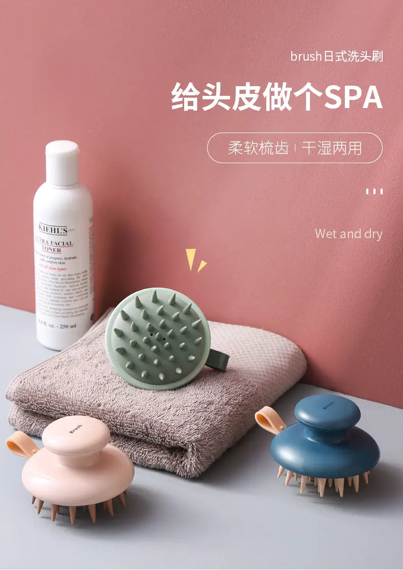 Silikon-Kopfhautmassagebürste für eine entspannende Dusche