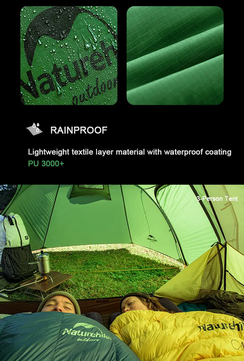 Natureline Opalus Tunnel Campingzelt – Ultraleicht 2-4