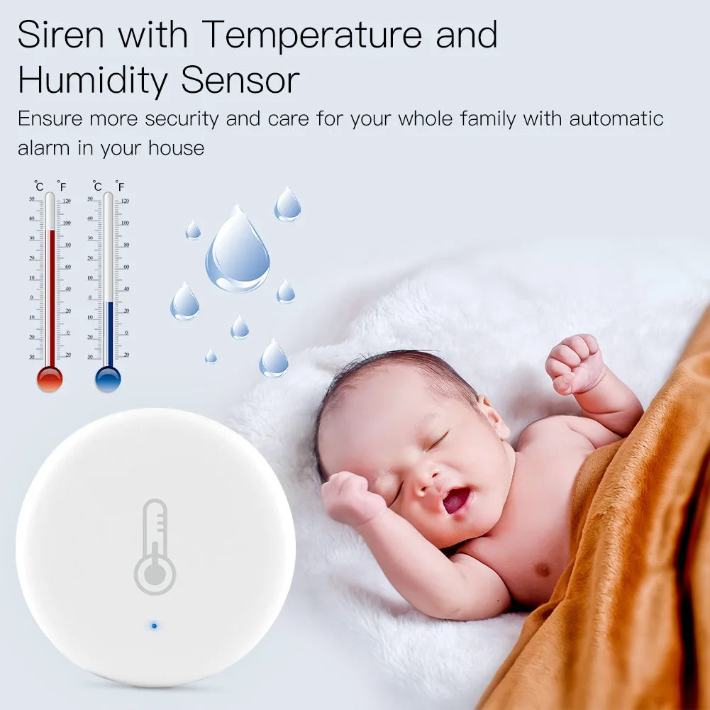 Tuya ZigBee Smart Temperature And Humidity Sensor - WiFi Monitor & Control via SmartLife Google Alexa Apps