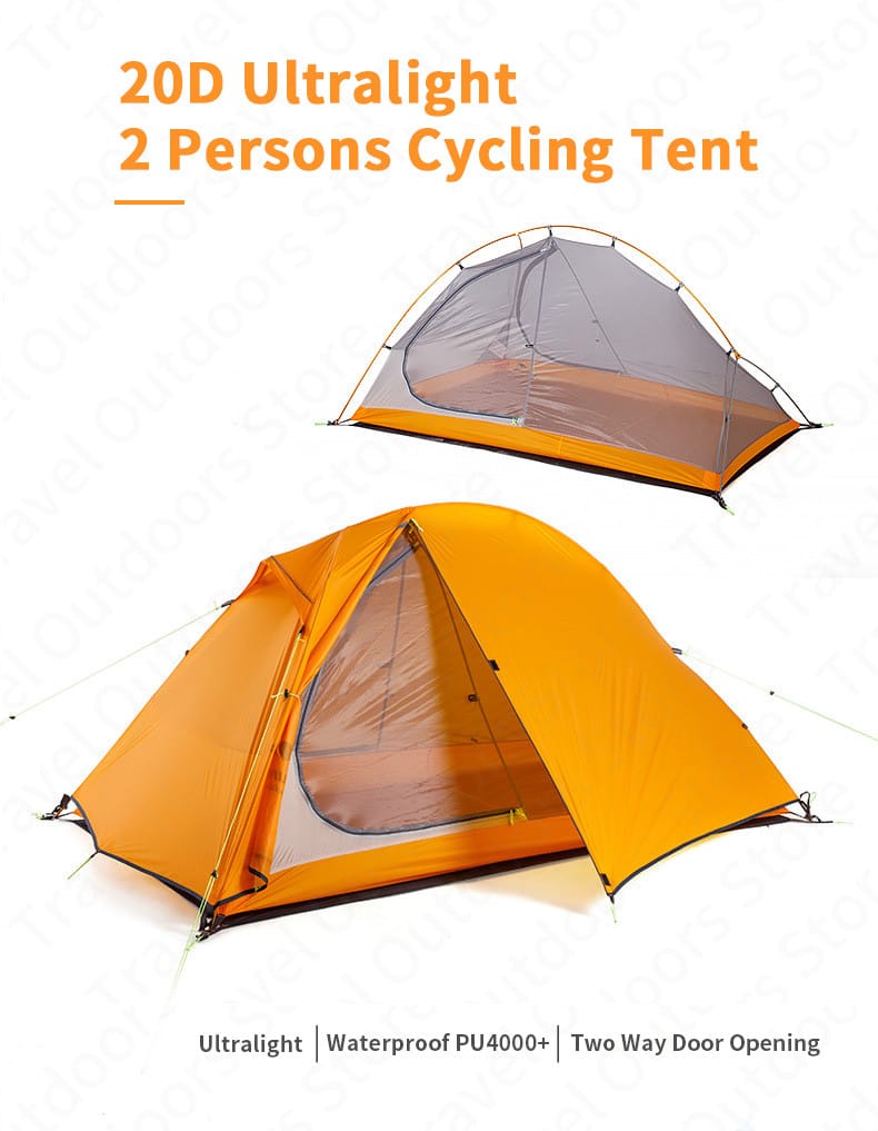 Zelt Ultraleicht Radfahren Camping Zelt 2 Personen Doppelschicht