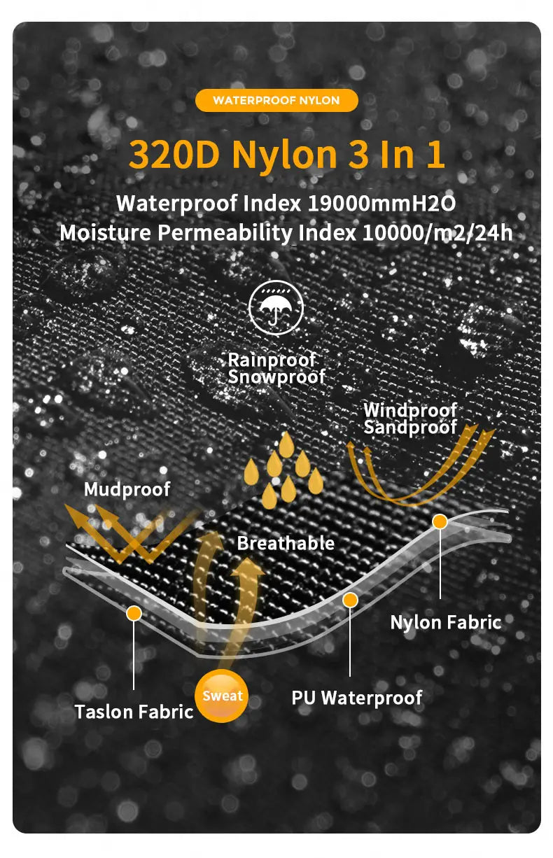 Wasserdichter und winddichter Schneeschuh-Gamaschenbezug für