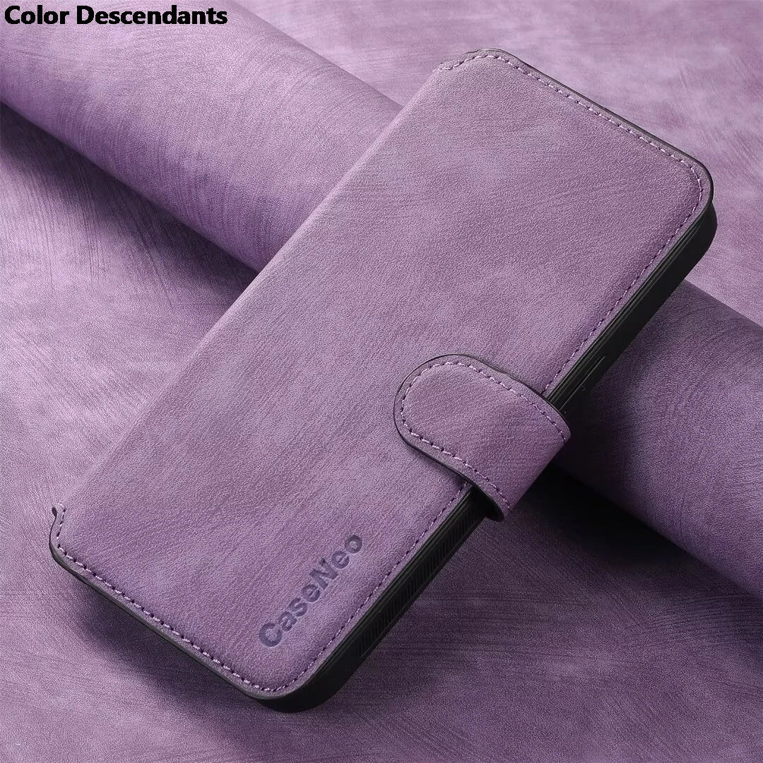 Luxury Removable Wallet Wireless Charging Phone Case with Card Slots and Flip Stand For Motorola Moto Edge 50 Ultra