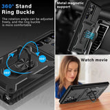 Shockproof Armor Case with Camera Slide Cover & Magnetic Ring Holder Stand For Samsung Galaxy S24 Ultra S23 Ultra S22 Plus S23 FE S21 A14 A54 A52S A34 Protective Grade Rugged Cover