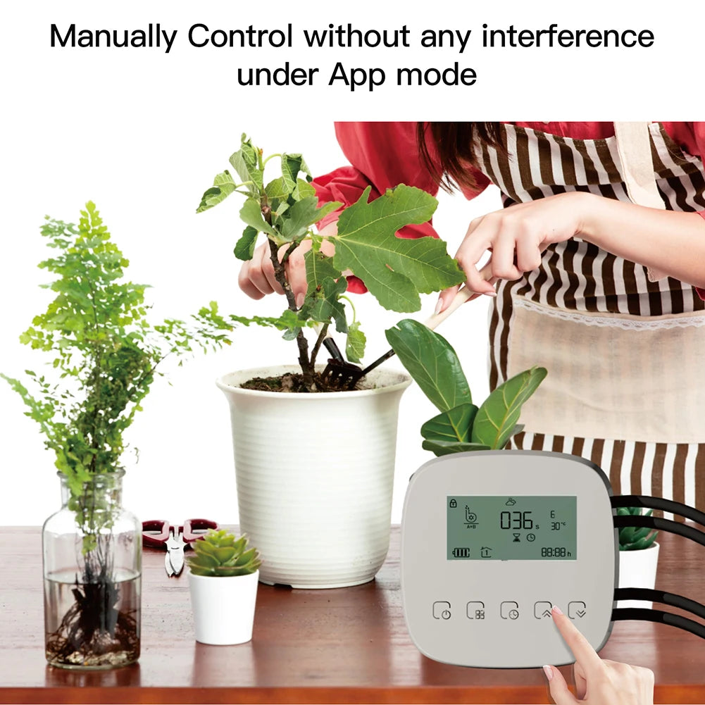 Tuya Smart Water Pump Timer - WiFi Micro-Drip Irrigation Watering Control via SmartLife Google Alexa Apps