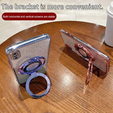 Luxury MagSafe Gradient Glitter Bling Case with Ring Holder Stand For Samsung Galaxy S24 S23 S22 S21 FE Plus Ultra Note20 A15 A25 A35 A55 A14 A34 A54 A53 Soft Wireless Charge Cover