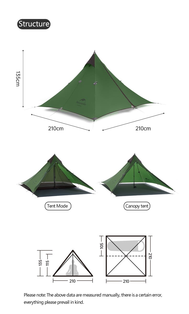 Naturehike Spire 1 Ultraleichtes Campingzelt für 1 Person -