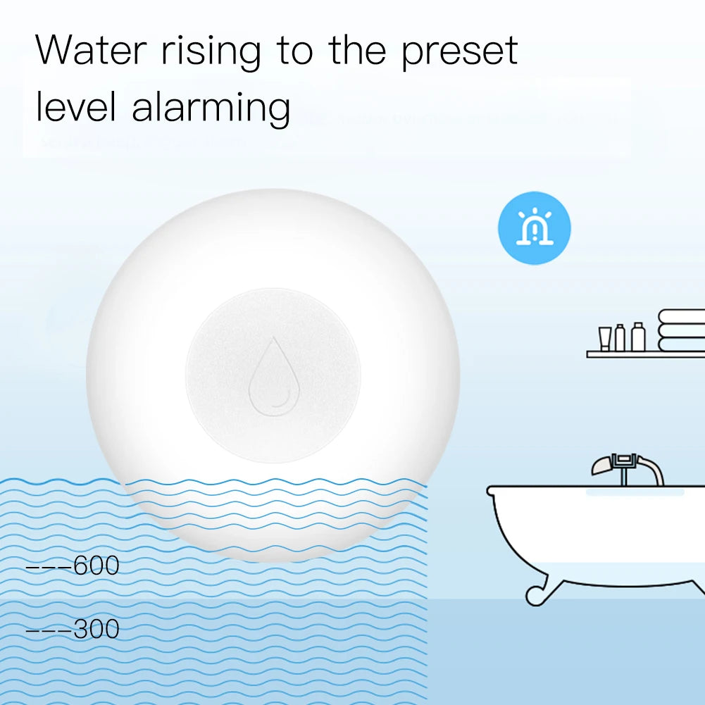 Tuya ZigBee Flood Sensor & Water Leakage Detector - WiFi Water Level Control via SmartLife Google Alexa Apps