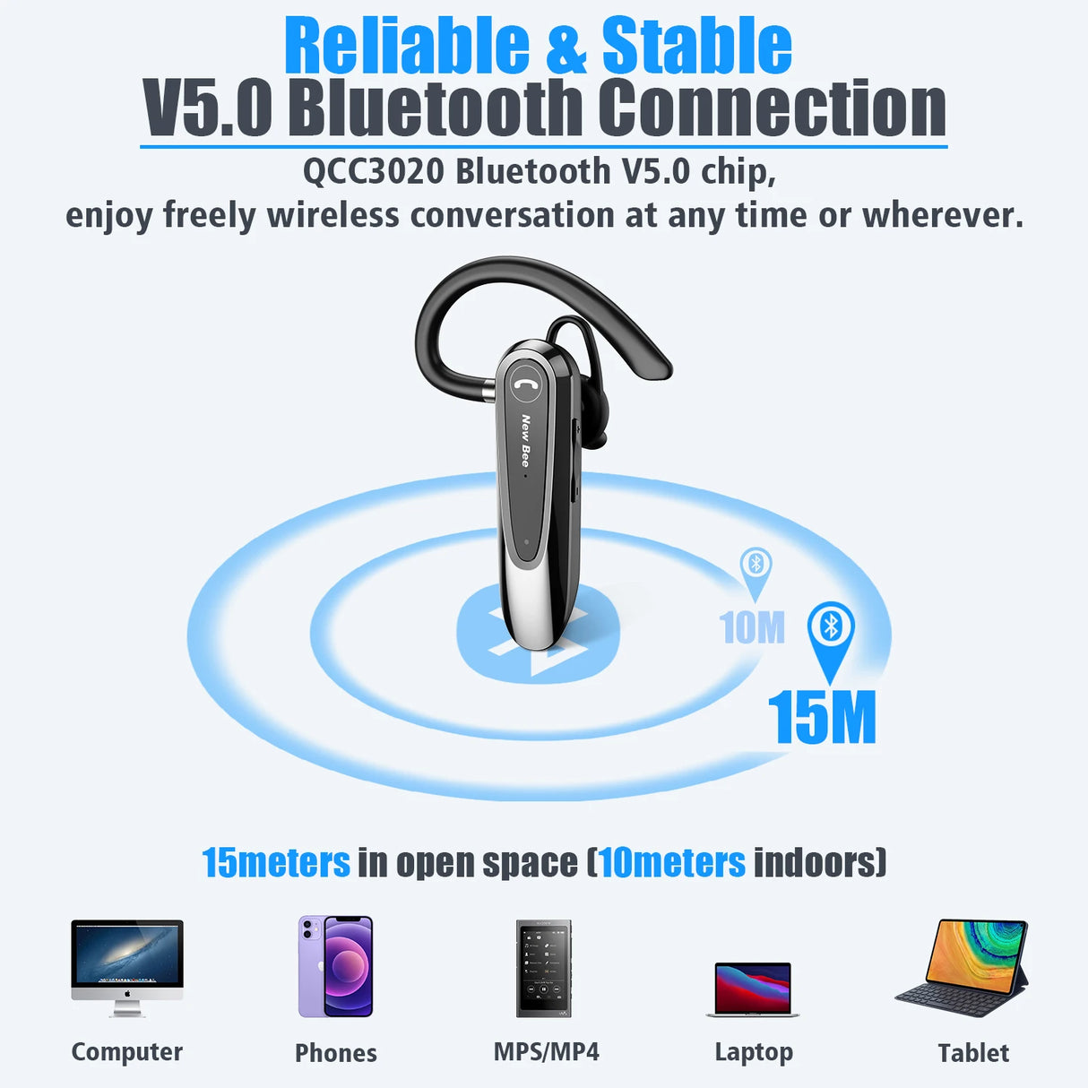 Bluetooth headset.