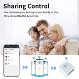 Tuya Wifi Mini Smart Relay Switch Module - WiFi Lights Appliance Control via SmartLife Google Alexa Apps