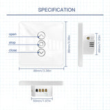 Smart 2.5D Touch Curtain & Blind Contol Switch - WiFi Shutter Control via SmartLife Google Alexa Apps