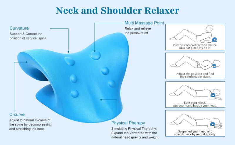 Nackenmassagekissen mit Schulterdehner – lindert Schmerzen