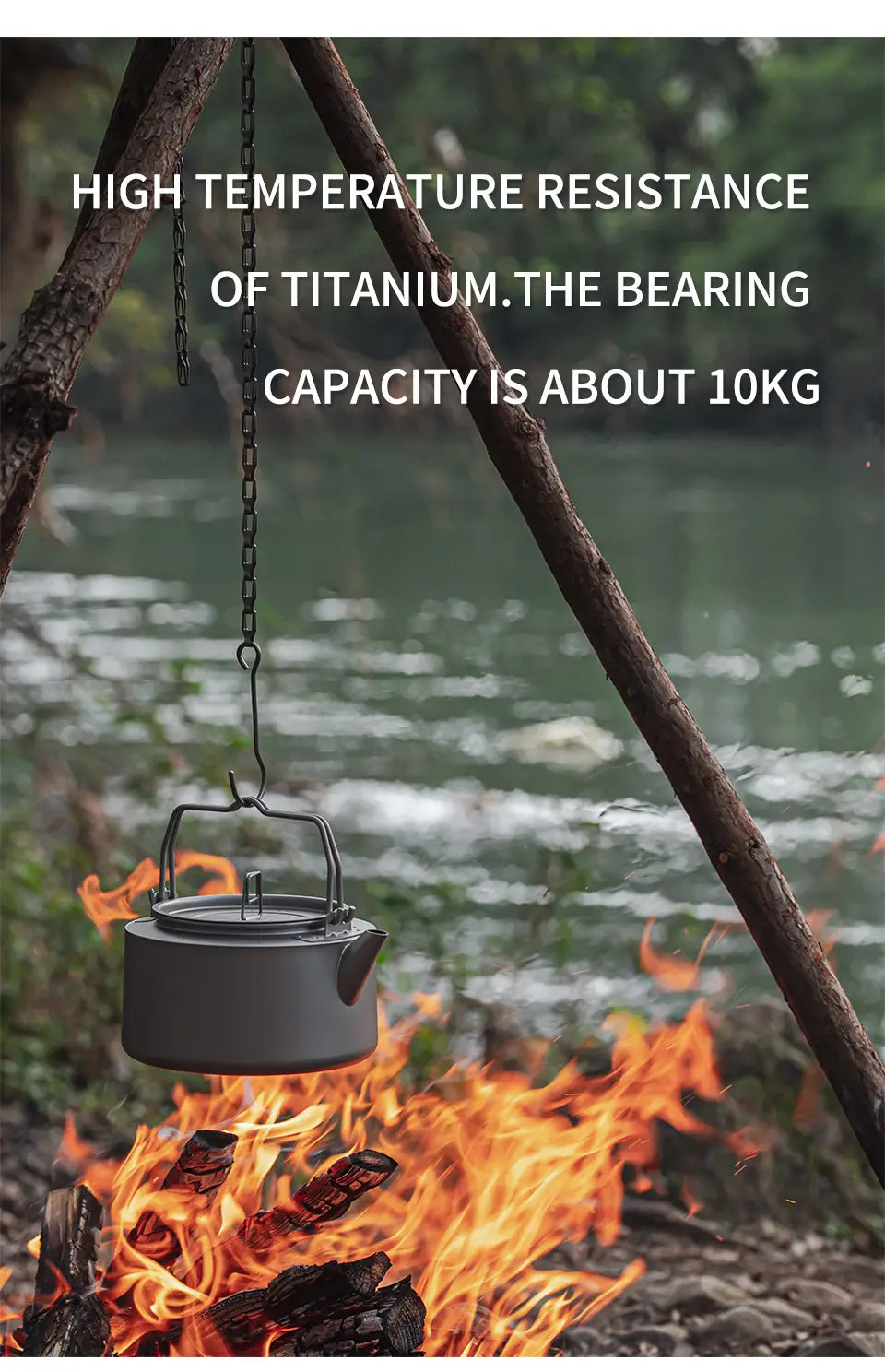 Ultraleichter Titan-Stativhalter – perfekt für Camping,