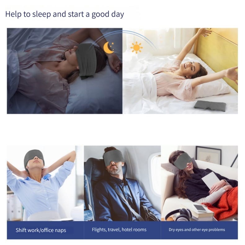 Deluxe-Schlafmaske, verstellbar, atmungsaktiv, Augenschutz für