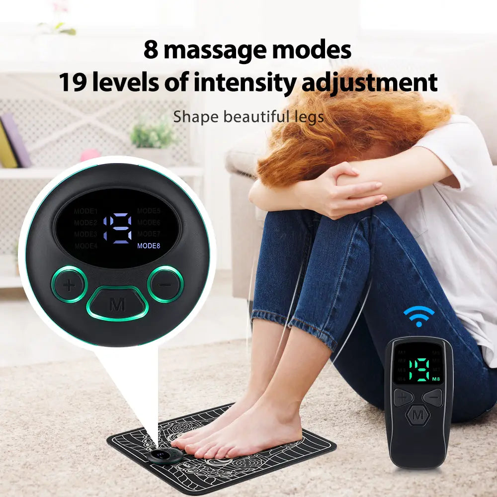 Elektrisches Fußmassagegerät mit LCD-Display für TENS Pulse