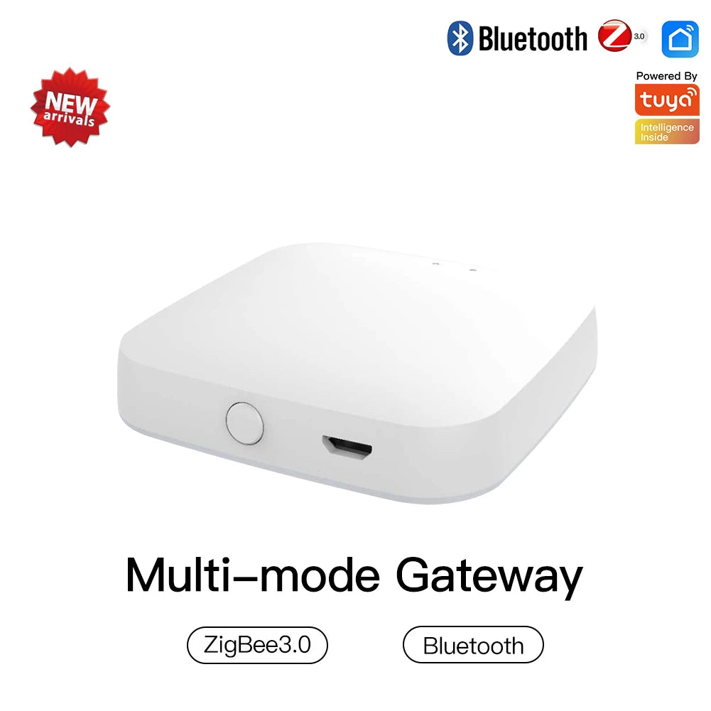 Tuya Zigbee Smart Multi-Mode Gateway - WiFi Bluetooth Mesh Hub Control via SmartLife Google Alexa Apps