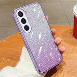 Gradient Glitter Plating Edge Phone Case For Samsung Galaxy S Series