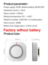 Tuya Smart Smoke Detector Sensor & Alarm - 80db Alarm WiFi Controlled via SmartLife Google Alexa Apps