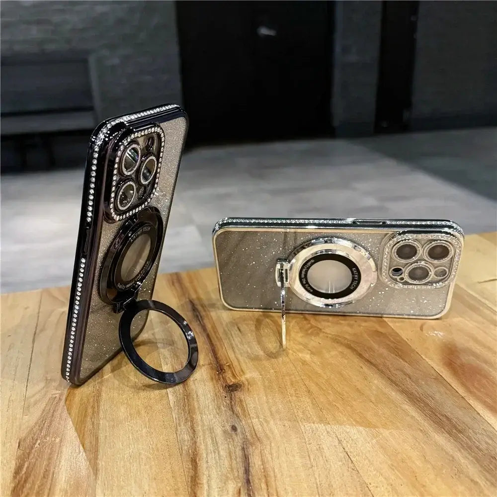 Luxury Magsafe Wireless Charging Jewelled Bling Case For iPhone 16 11