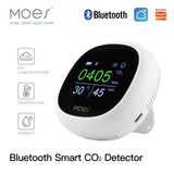 Tuya Smart 3In1 CO2 Detection Meter wityh Alarm Clock - Wifi Bluetooth Digital Temperature Humidity Sensor via SmartLife Google Alexa Apps