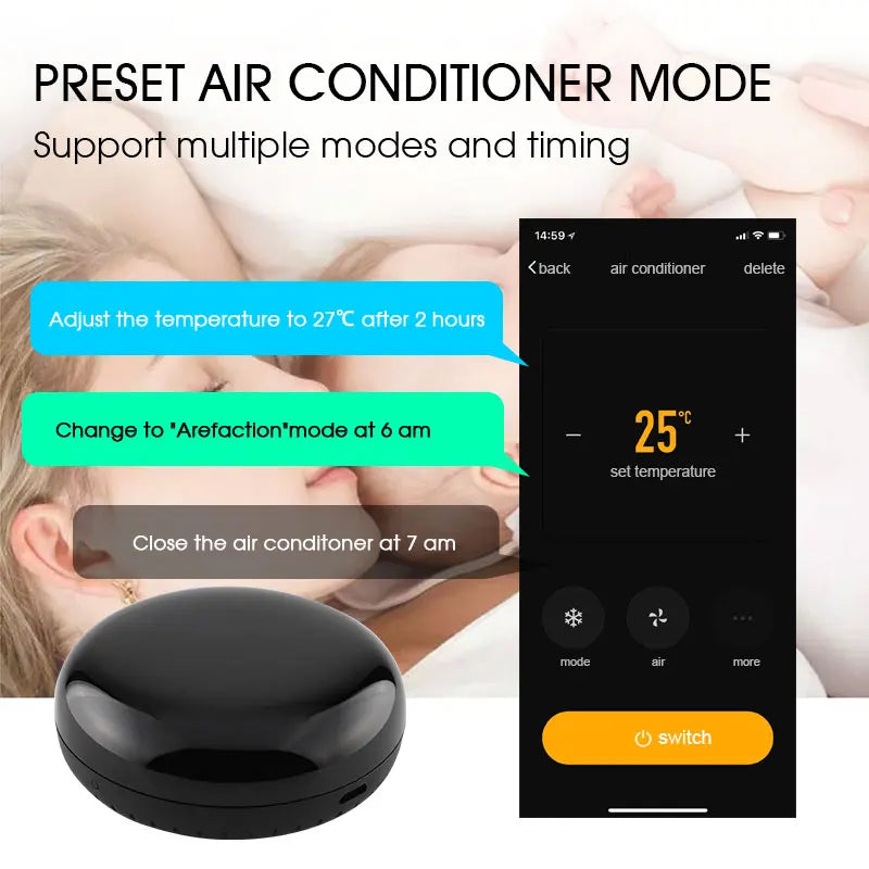 Tuya Infrared IR Remote Controller for Home Appliances - WiFi Control via SmartLife Google Alexa Apps