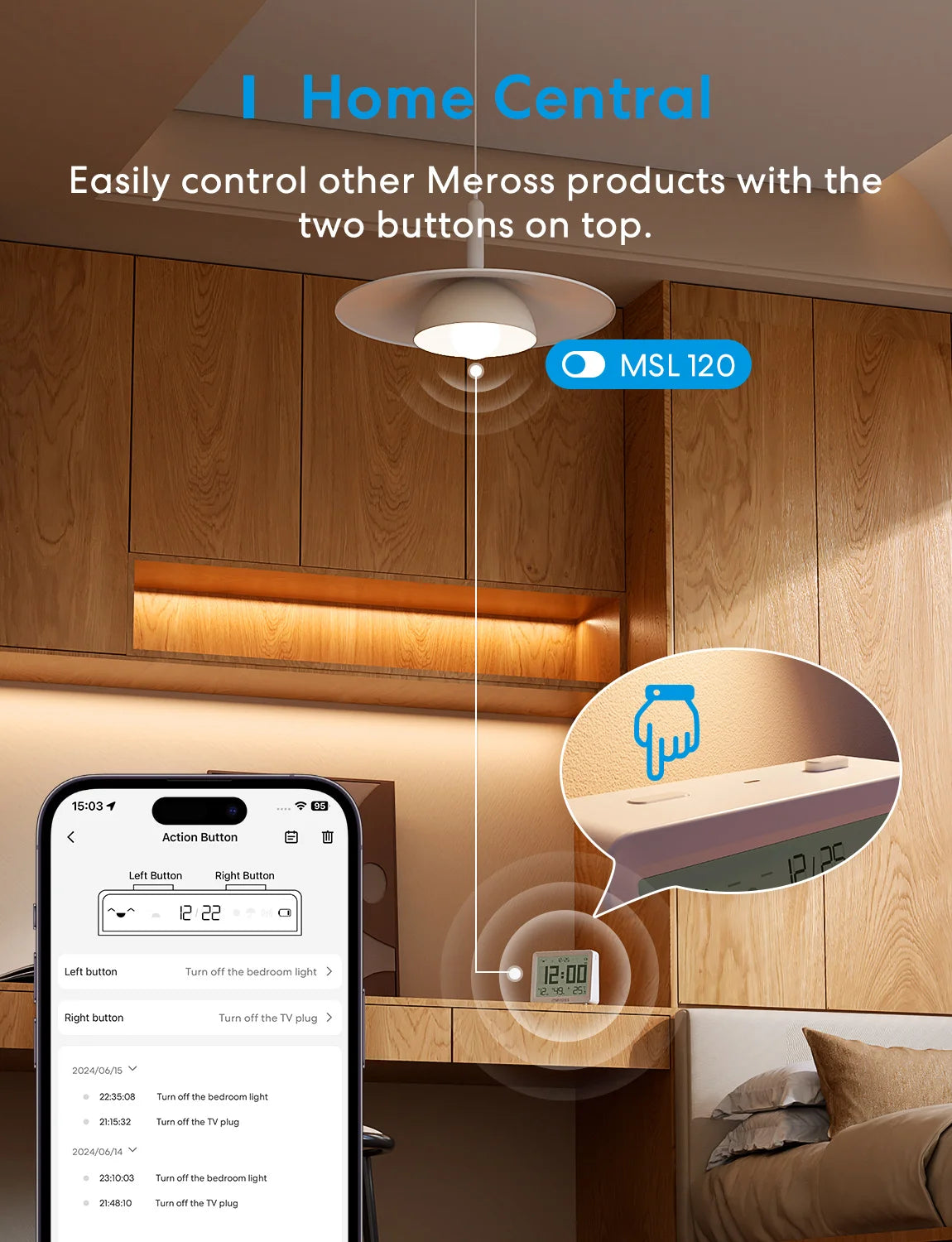 Meross WIFI Temperature Humidity Sensor Hygrometer Thermometer Smart Home Backlight Smart Life Support Alexa Google Assistant ﻿