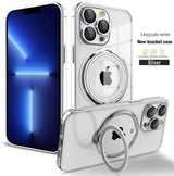 Luxury MagSafe Plating Case with Rotating Magnetic Ring Holder Stand For iPhone 16 15 Pro Max 14 13 12 11 X XR XS 7 8 Plus SE2 SE3 Wireless Charge Back Cover