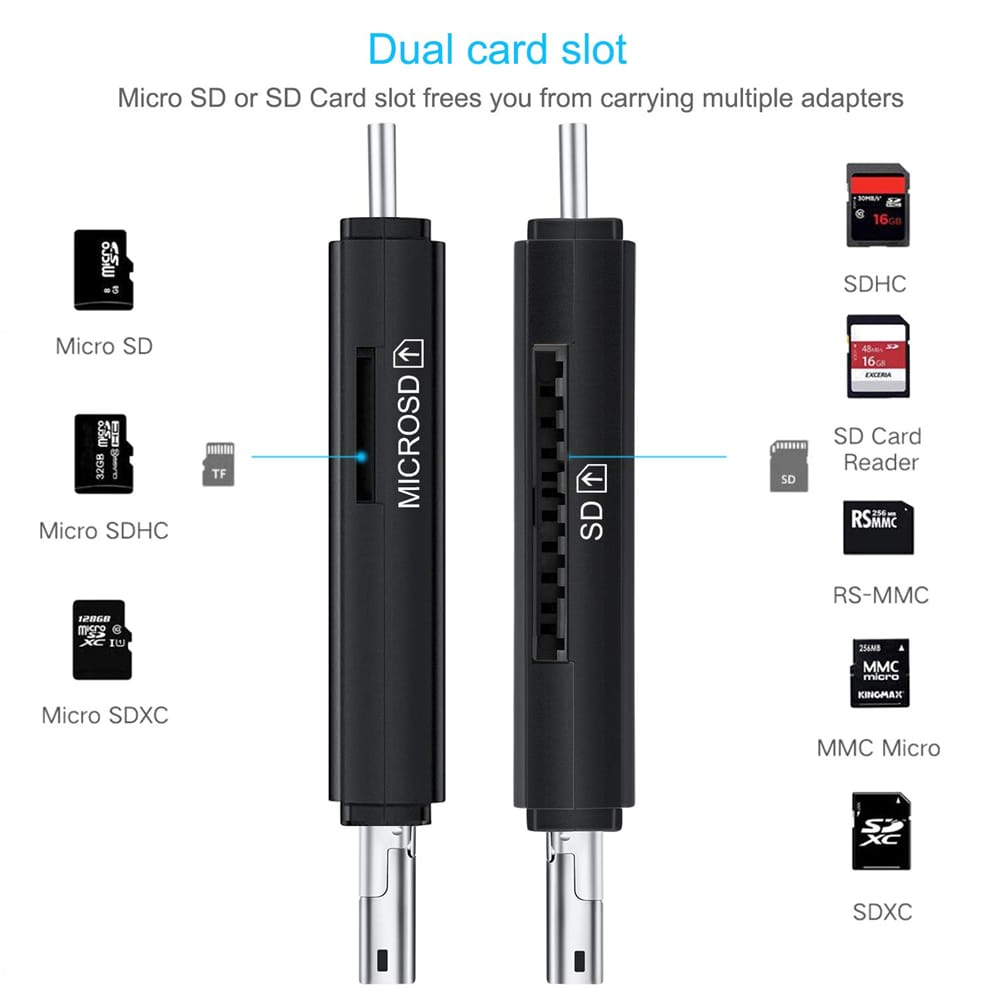 OTG Micro SD-Kartenleser | USB 3.0 & 2.0 | Typ C | Schlau