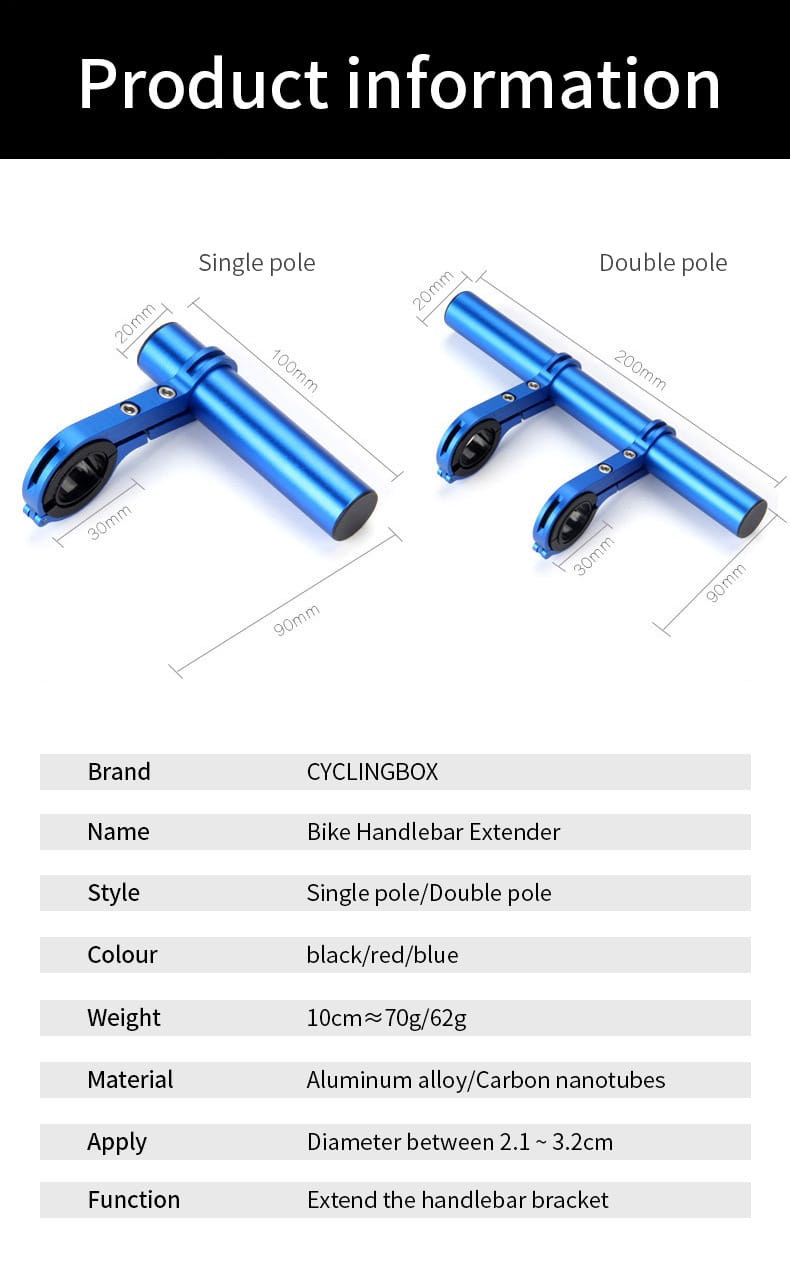 Fahrradlenkerhalterungen aus Aluminiumlegierung und Kohlefaser –