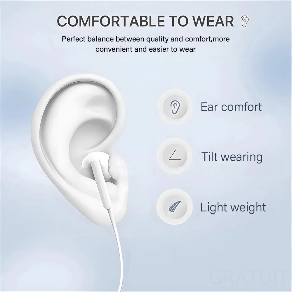 Classic Bluetooth Earphones for iPhone - 3.5mm / iSO Lightning Wireless Dynamic Noise Cancelling Stereo BT Earpods
