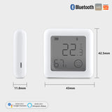 Tuya Smart Mini LCD Temperature Humidity Sensor Display - WiFi Bluetooth Hygrometer Control via SmartLife Google Alexa Apps