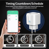 TUYA Zigbee Smart Socket EU 16A 20A With Power Monitor & Timer - WiFi Control via SmartLife Google Alexa Apps