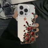 Retro Matte Red Rose Phone Case For Samsung Galaxy