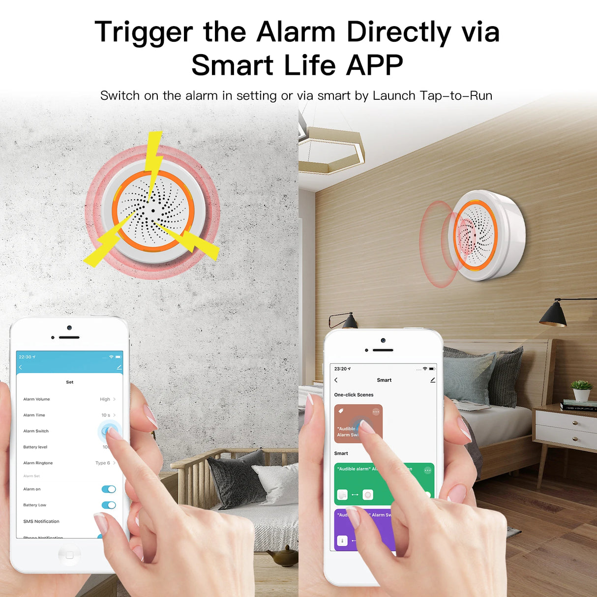 Tuya ZigBee Smart Sound and Light Siren - WiFi 90dB Alarm Control via SmartLife Google Alexa Apps