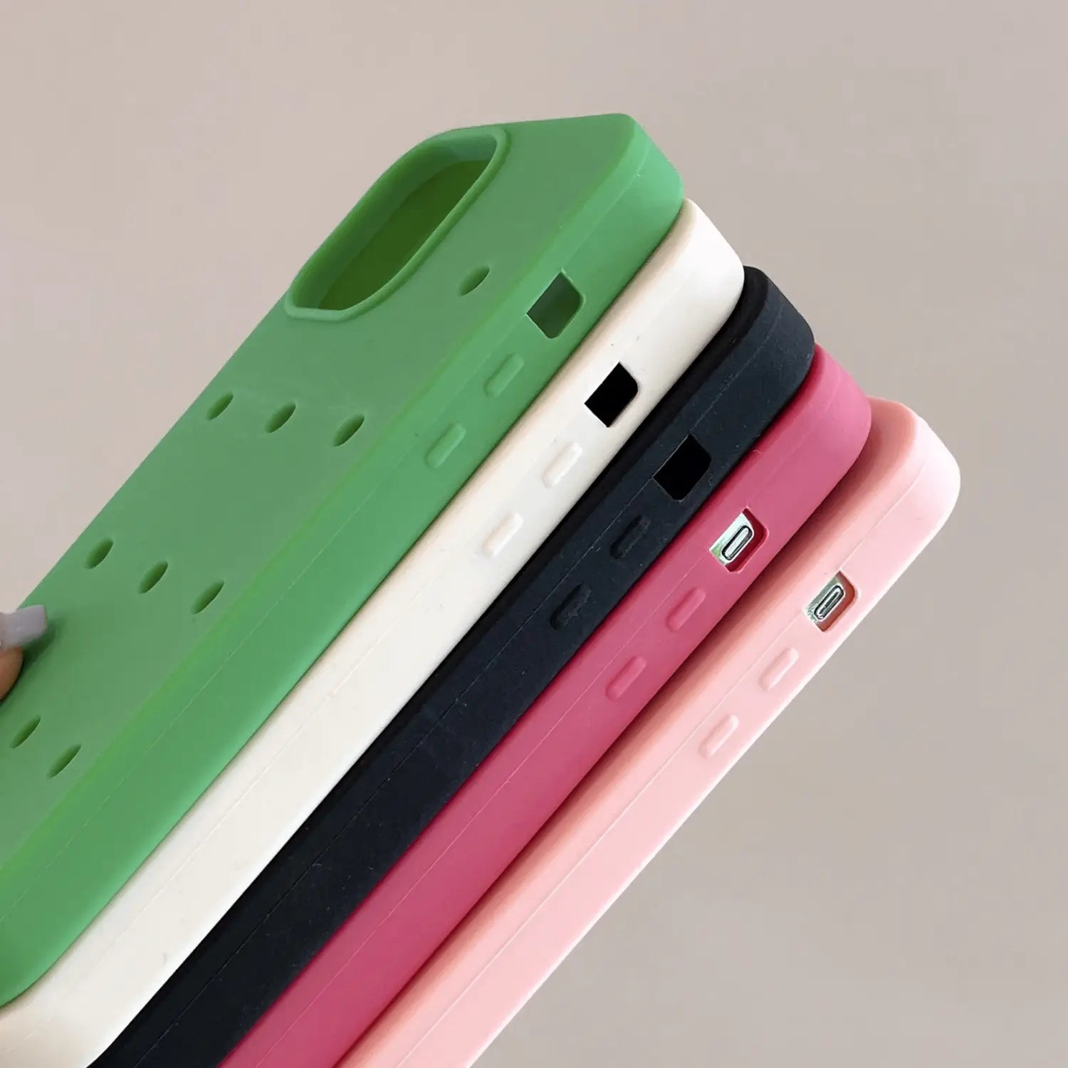 Cartoon-Bonbon-Farben-Löcher-TPU-Telefonhülle für IPhone 14 Pro Max 13 12