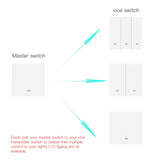 Smart Wall Light Switch - Single Double Triple WiFi Control via SmartLife Google Alexa Apps