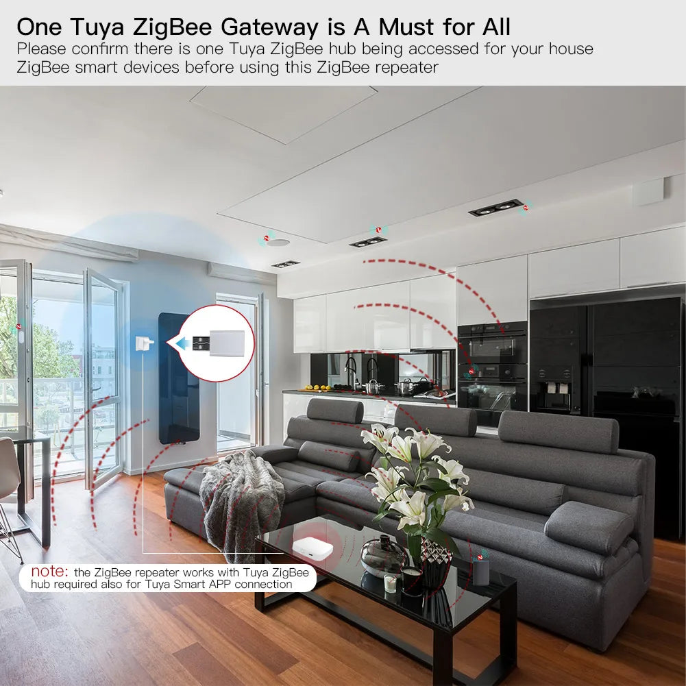 Tuya ZigBee Signal Repeater Amplifier & Extender - WiFi Range Control via SmartLife Google Alexa Apps